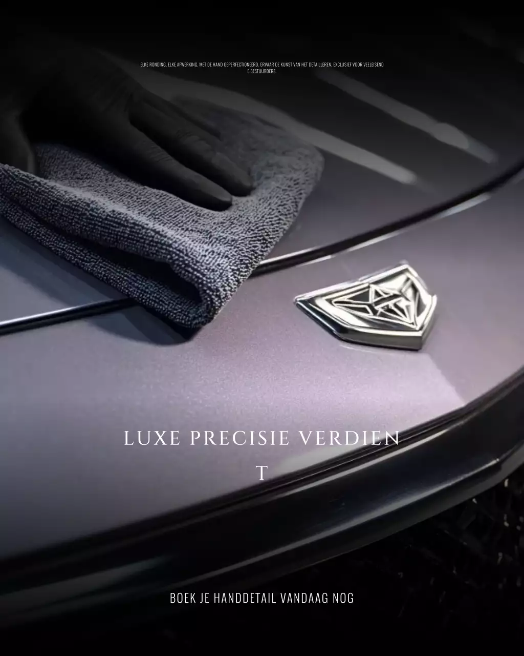 Grijze luxe auto-advertentiepost