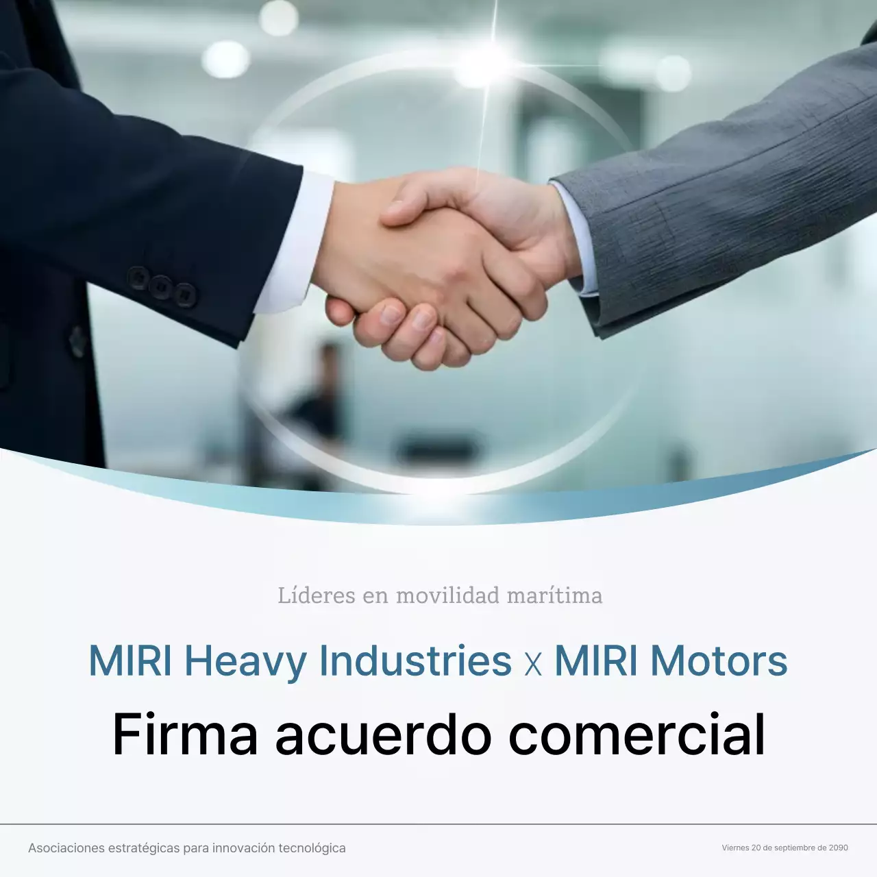 Contrato comercial blanco y ordenado
