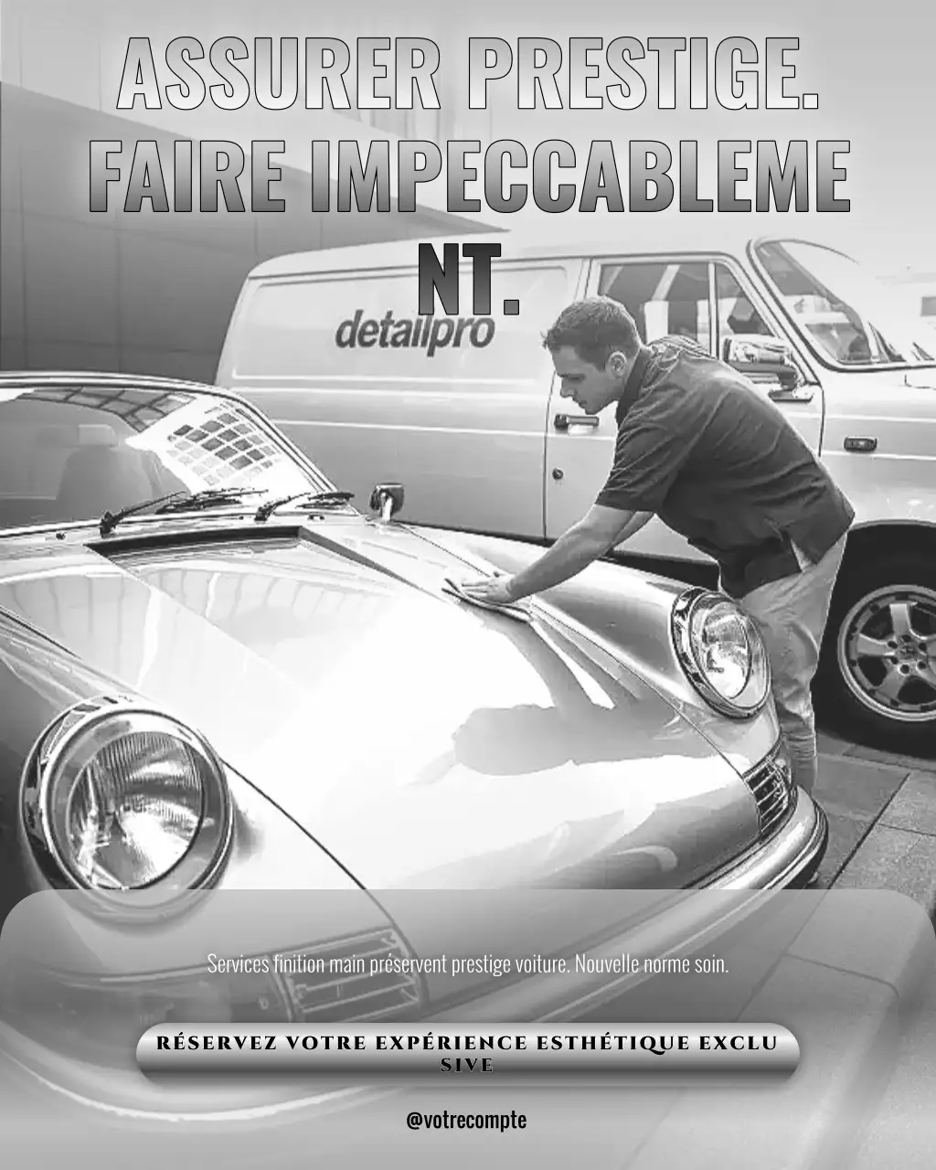 Publicité pour une voiture élégante grise