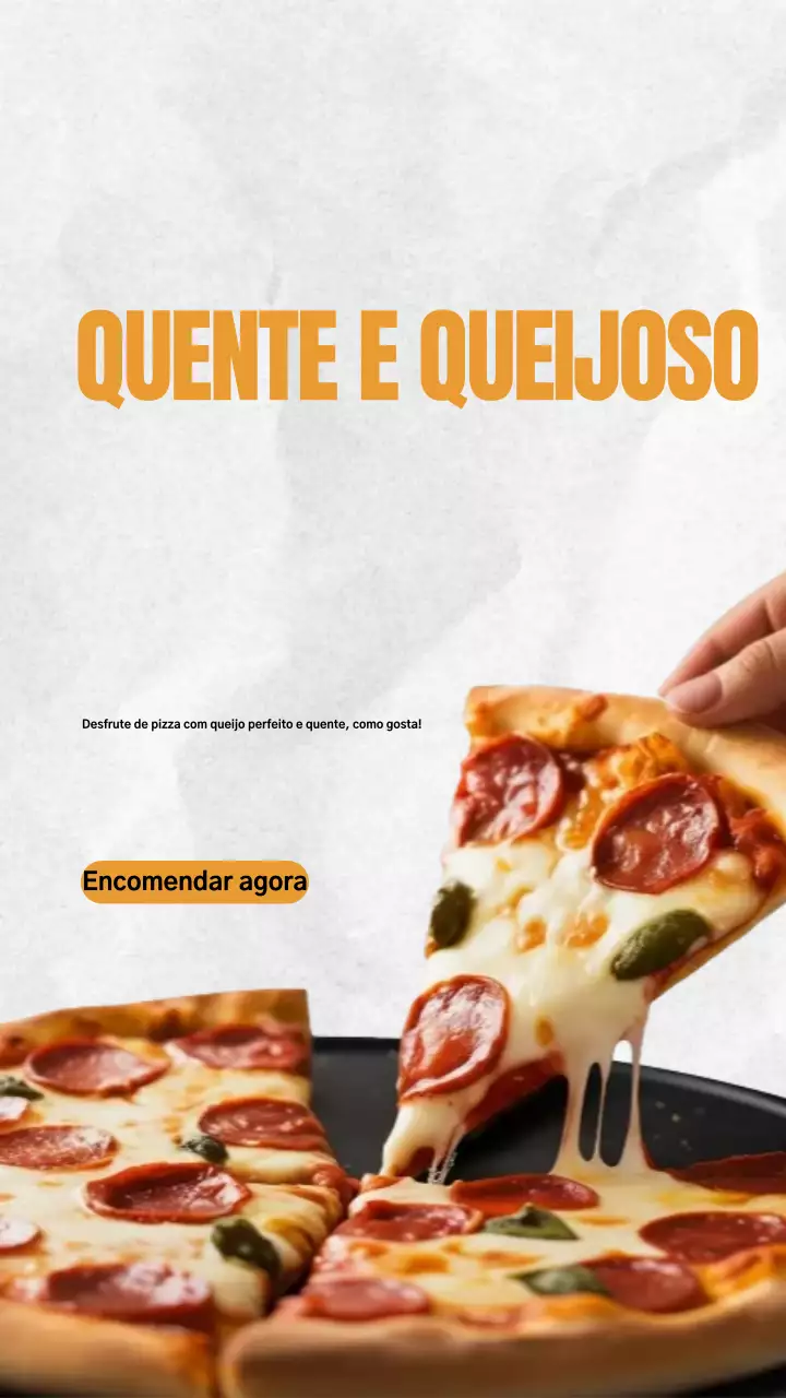 Postagem promocional do Orange Modern Pizza no Instagram