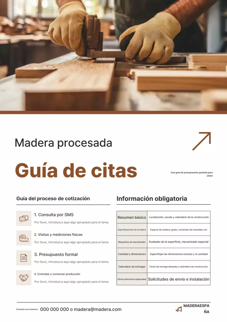 Guía para madera de ingeniería limpia y marrón