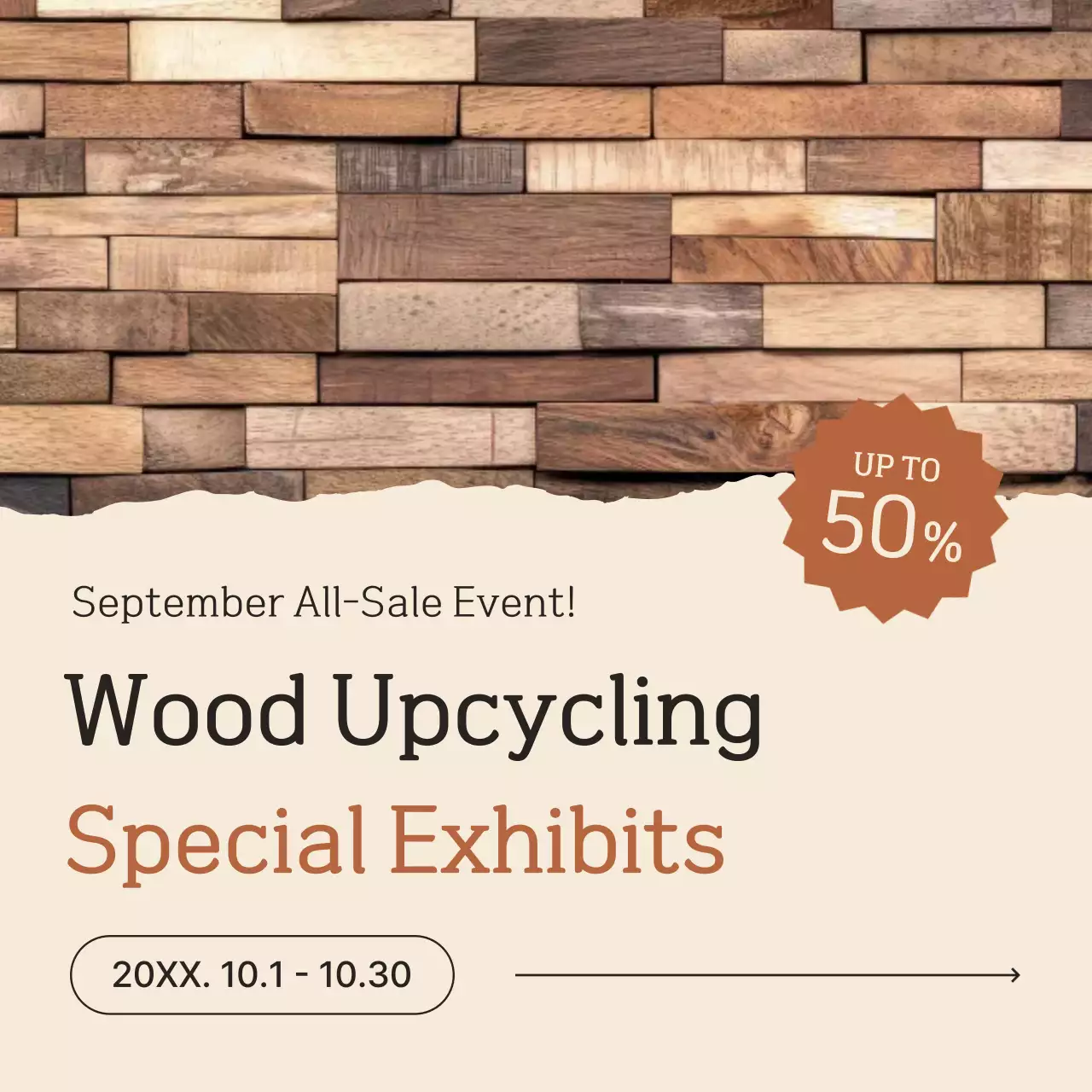 Iklan Daur Ulang Modern Beige