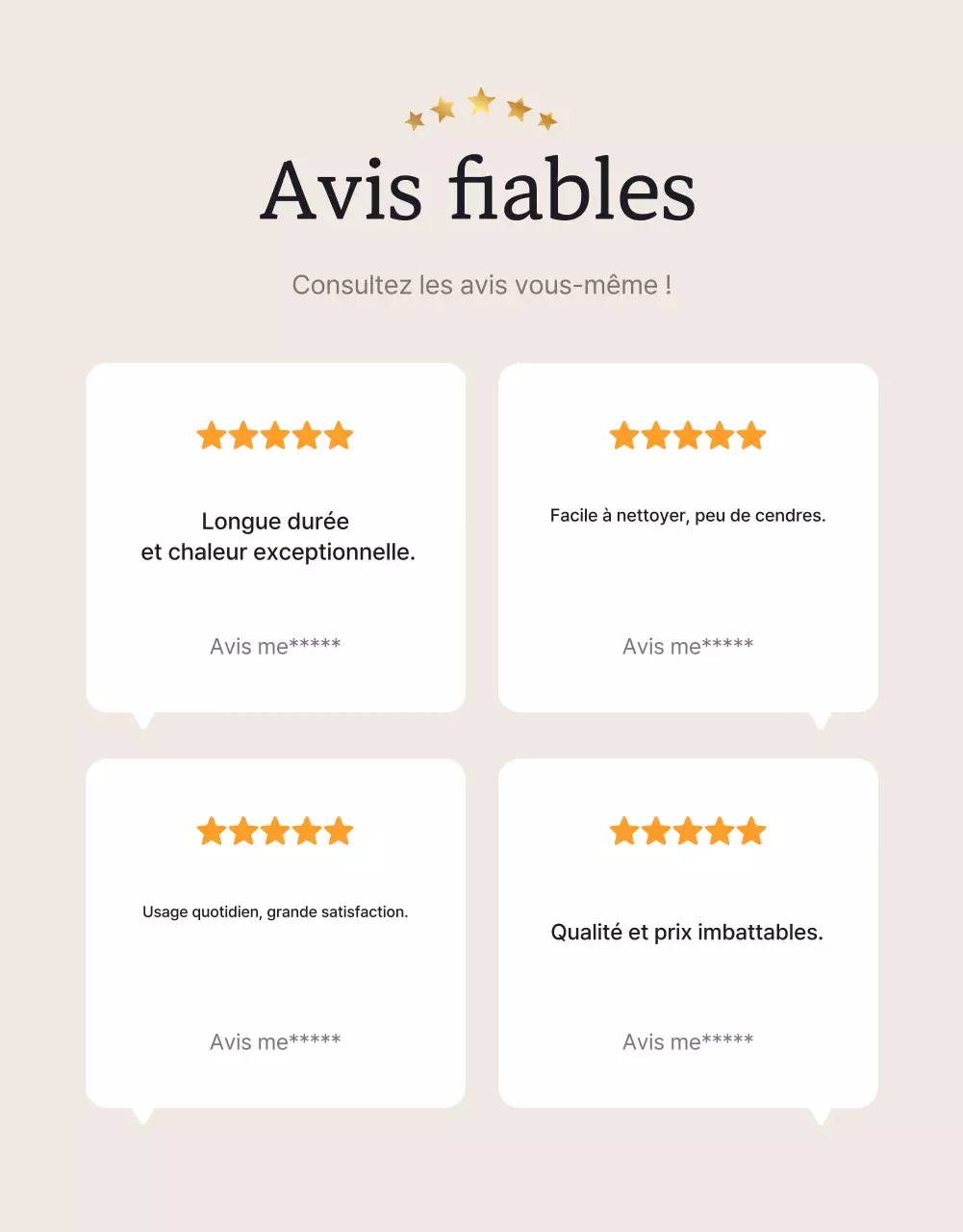 Promotion des produits de chauffage traditionnels beiges