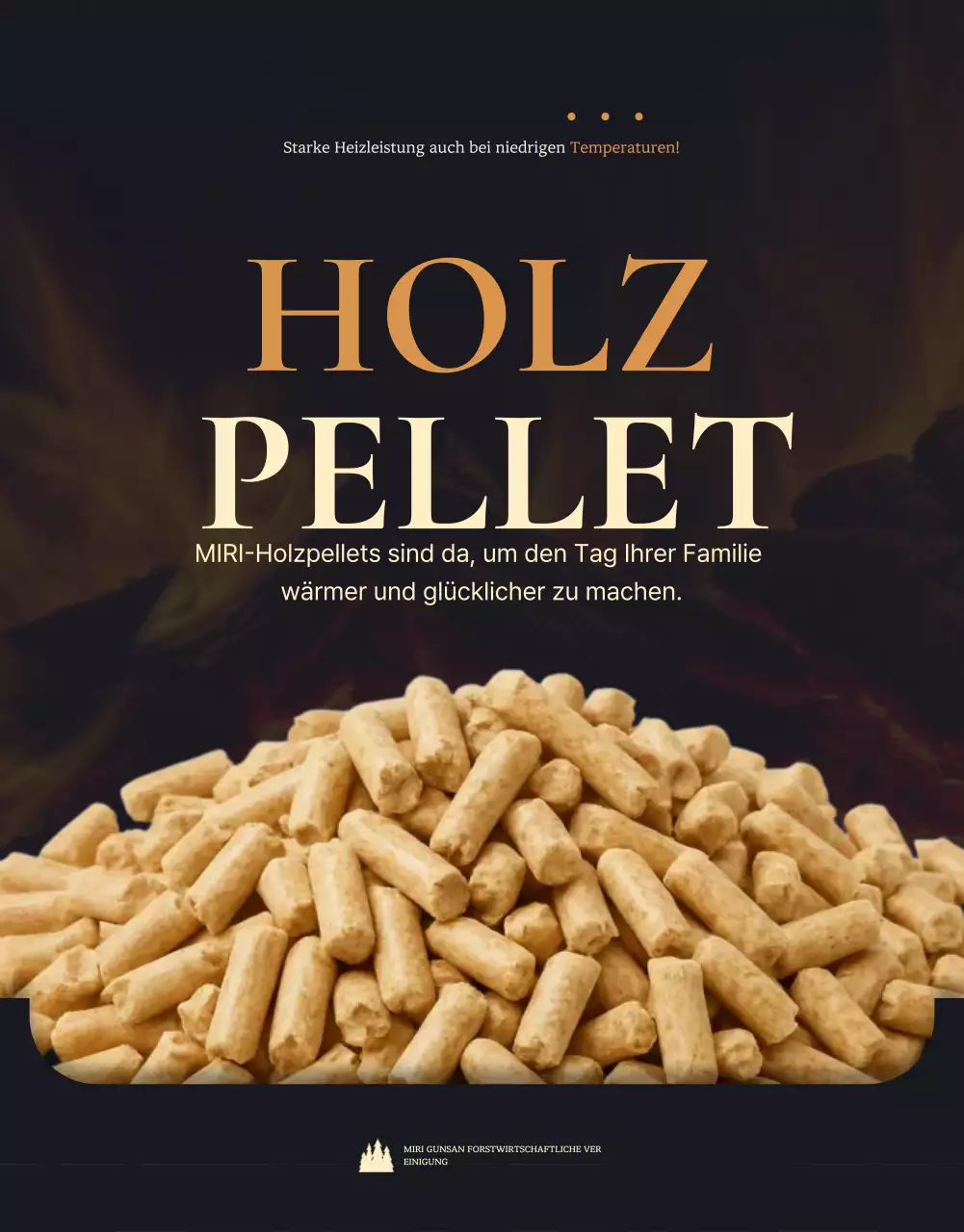 Werbung für beigefarbene traditionelle Heizprodukte