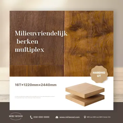 Bruine moderne architectuuradvertentie