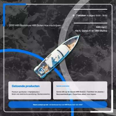 Blue Modern Tentoonstellingsgids