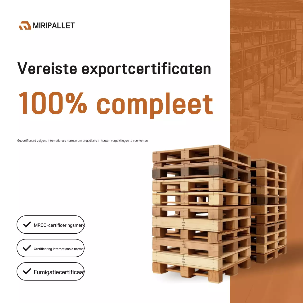 Oranje Moderne Logistiek Advertentie