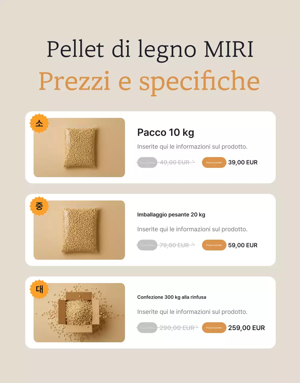 Promozione dei prodotti per il riscaldamento tradizionali Beige