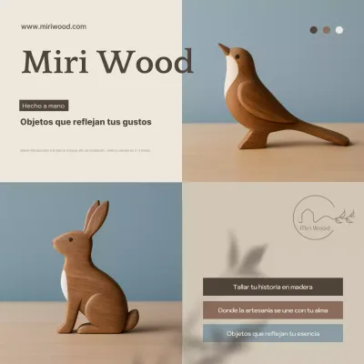 Promoción de productos de interior minimalistas en tonos beige.