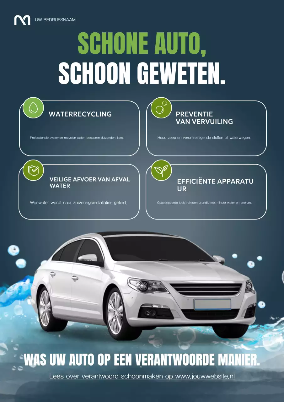 Zwarte moderne auto promotie webposter