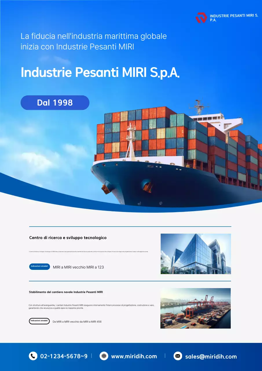 Promozione dell'industria marina moderna blu