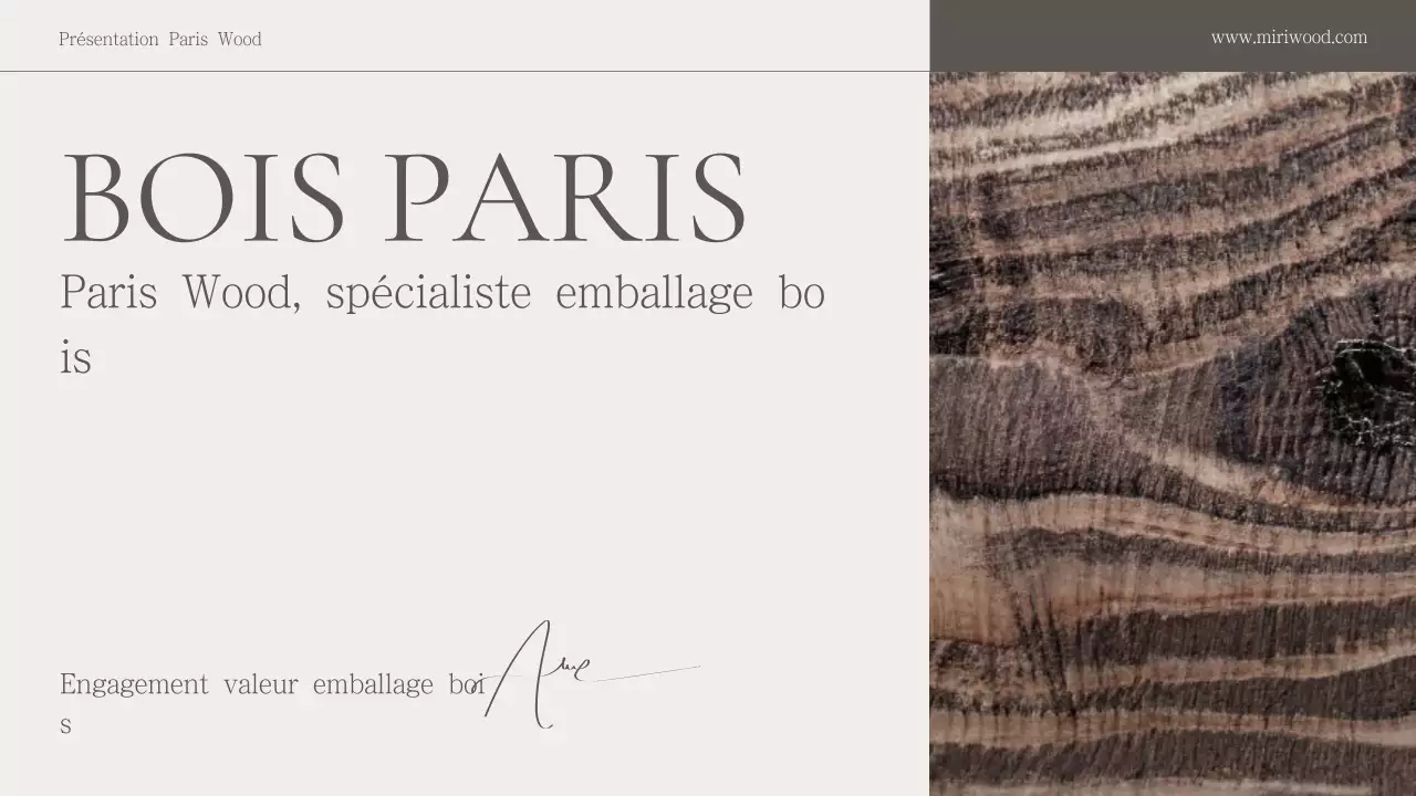 Profil de l'entreprise Beige Classic Wood Packaging