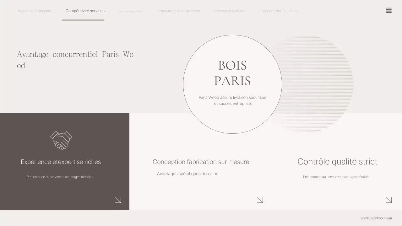 Profil de l'entreprise Beige Classic Wood Packaging