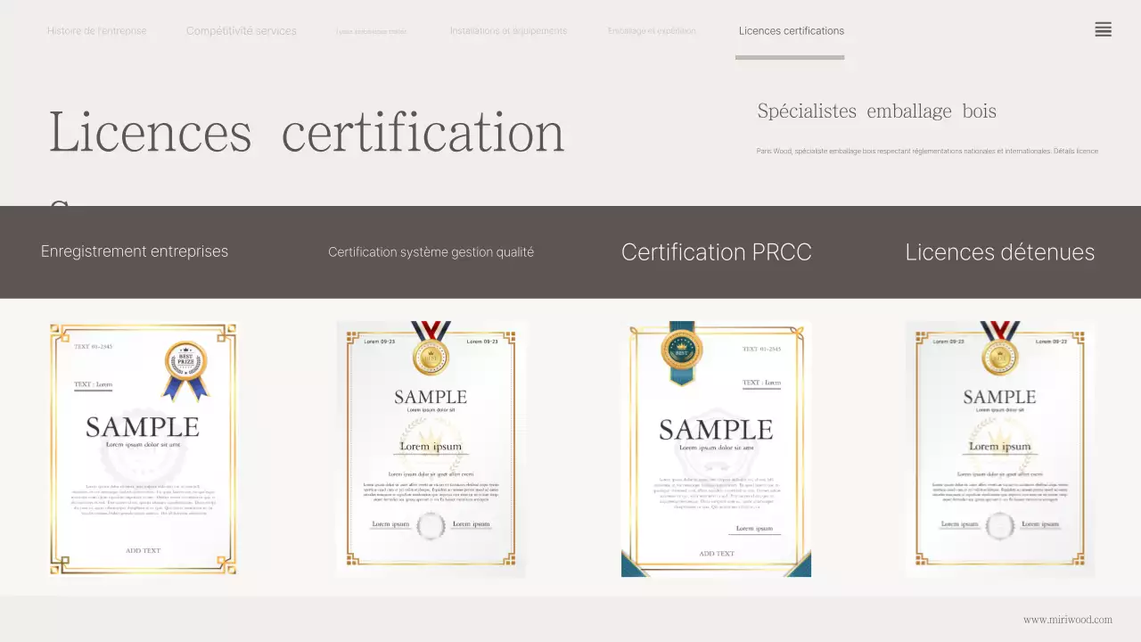 Profil de l'entreprise Beige Classic Wood Packaging