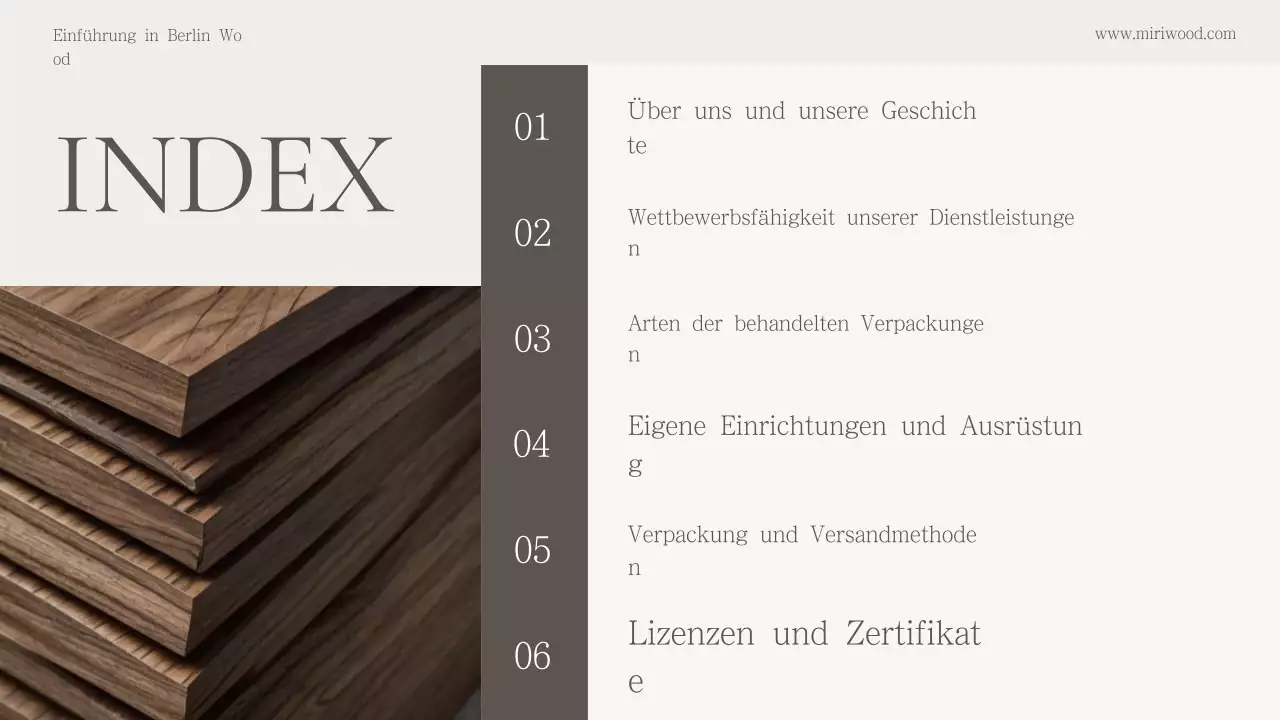 Firmenprofil von Beige Classic Wood Packaging