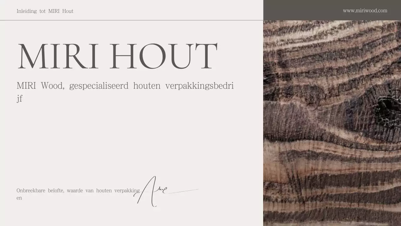 Bedrijfsprofiel van Beige Classic Wood Packaging