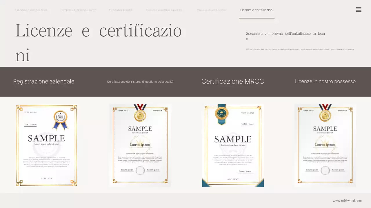 Profilo aziendale di Beige Classic Wood Packaging