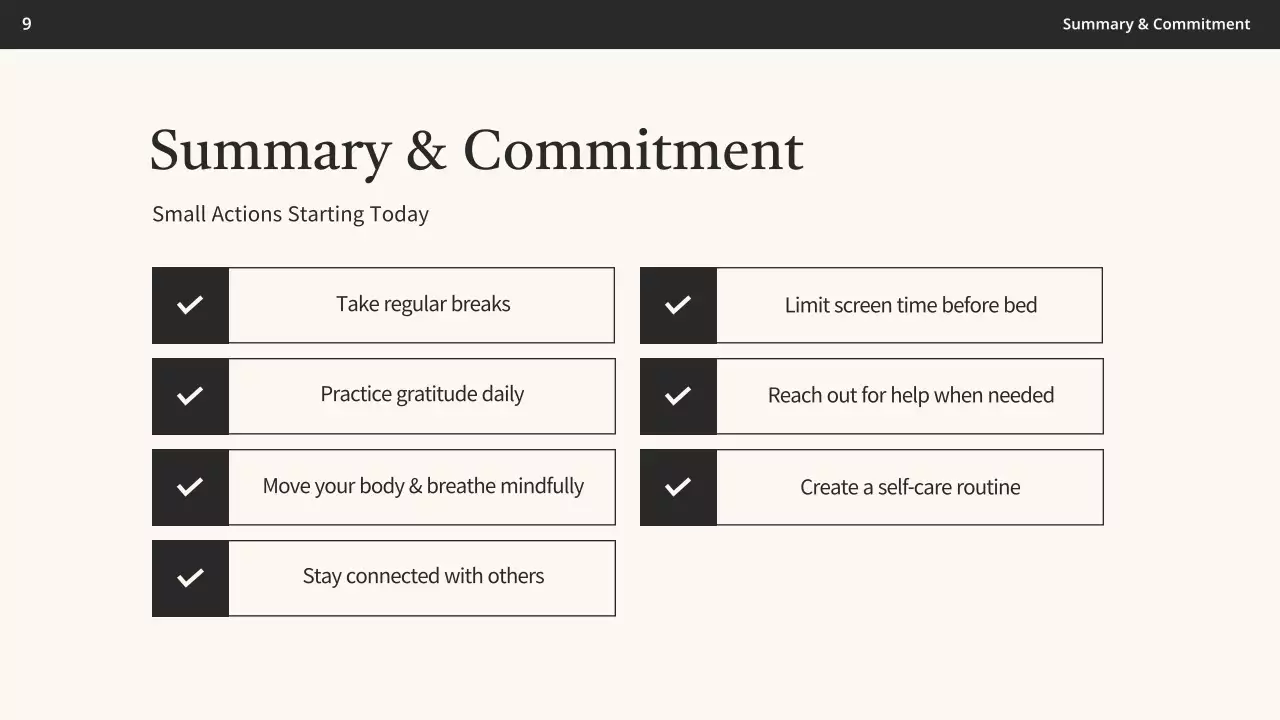 Beige Minimalist Mindfulness Guide Presentation
