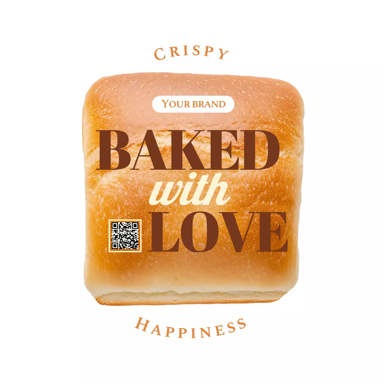 ベージュ シンプル パン ラベル 写真