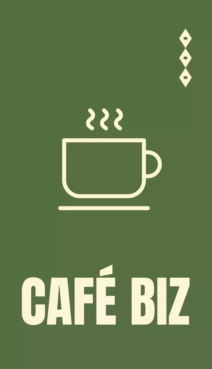 카키 심플 카페 광고