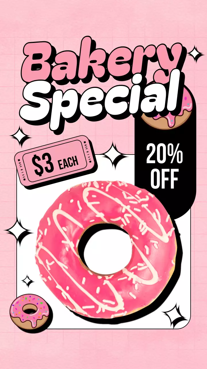 Pink Retro Bakery Promotion Instagram Post