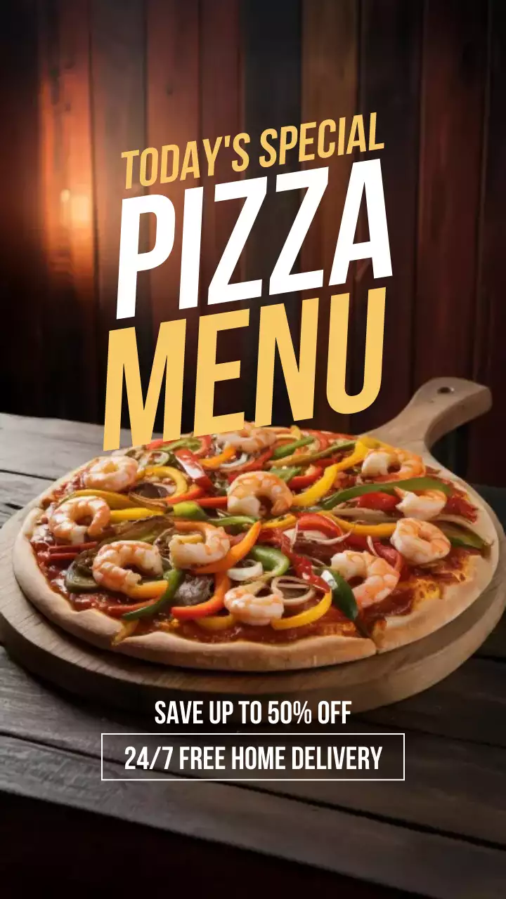 Brown Rustic Pizza Promotion Instagram Post