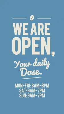 Blue Minimal Business Announcement