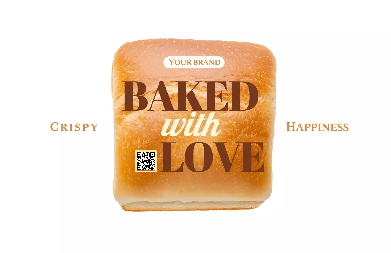 ベージュ シンプル パン ラベル 写真