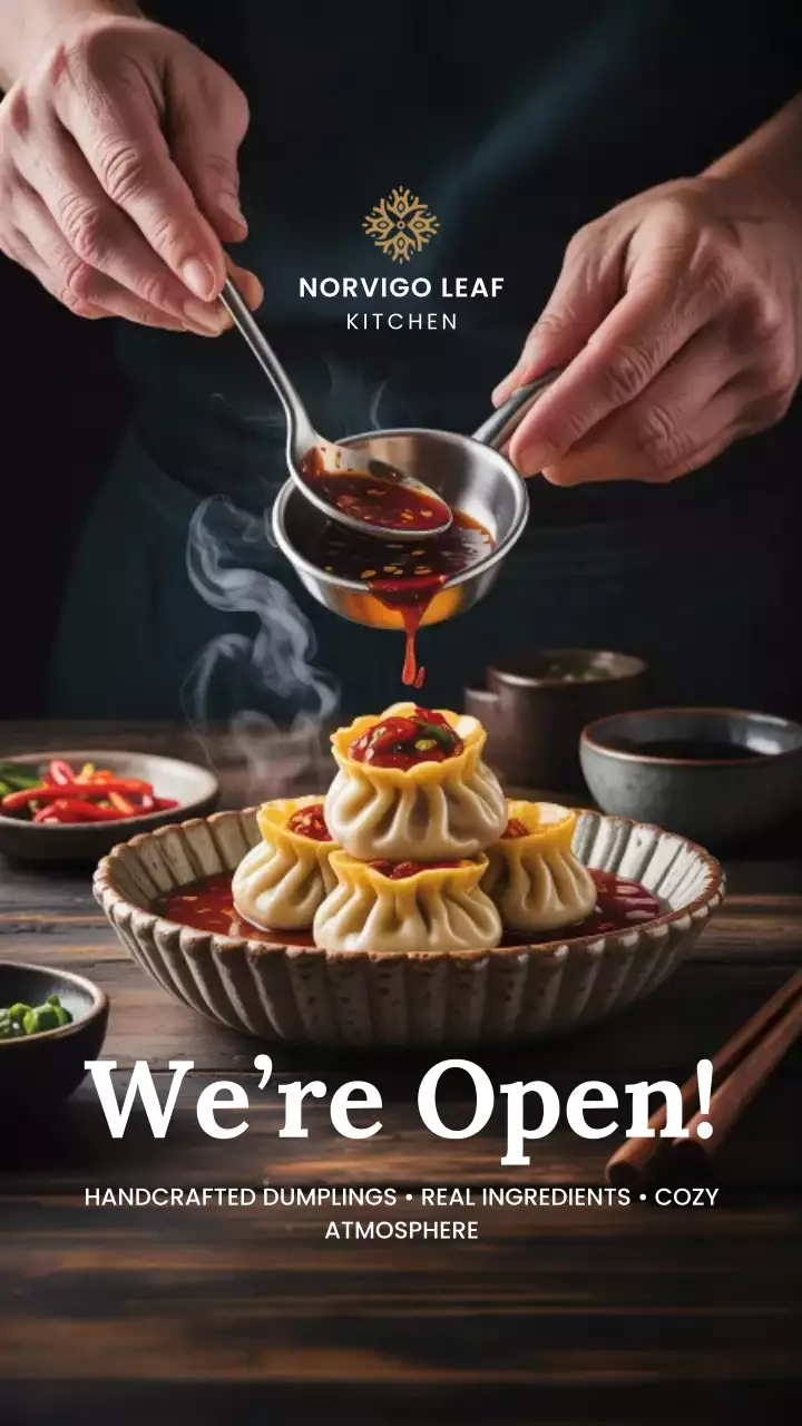 Brown Rustic Restaurant Announcement Instagram Story