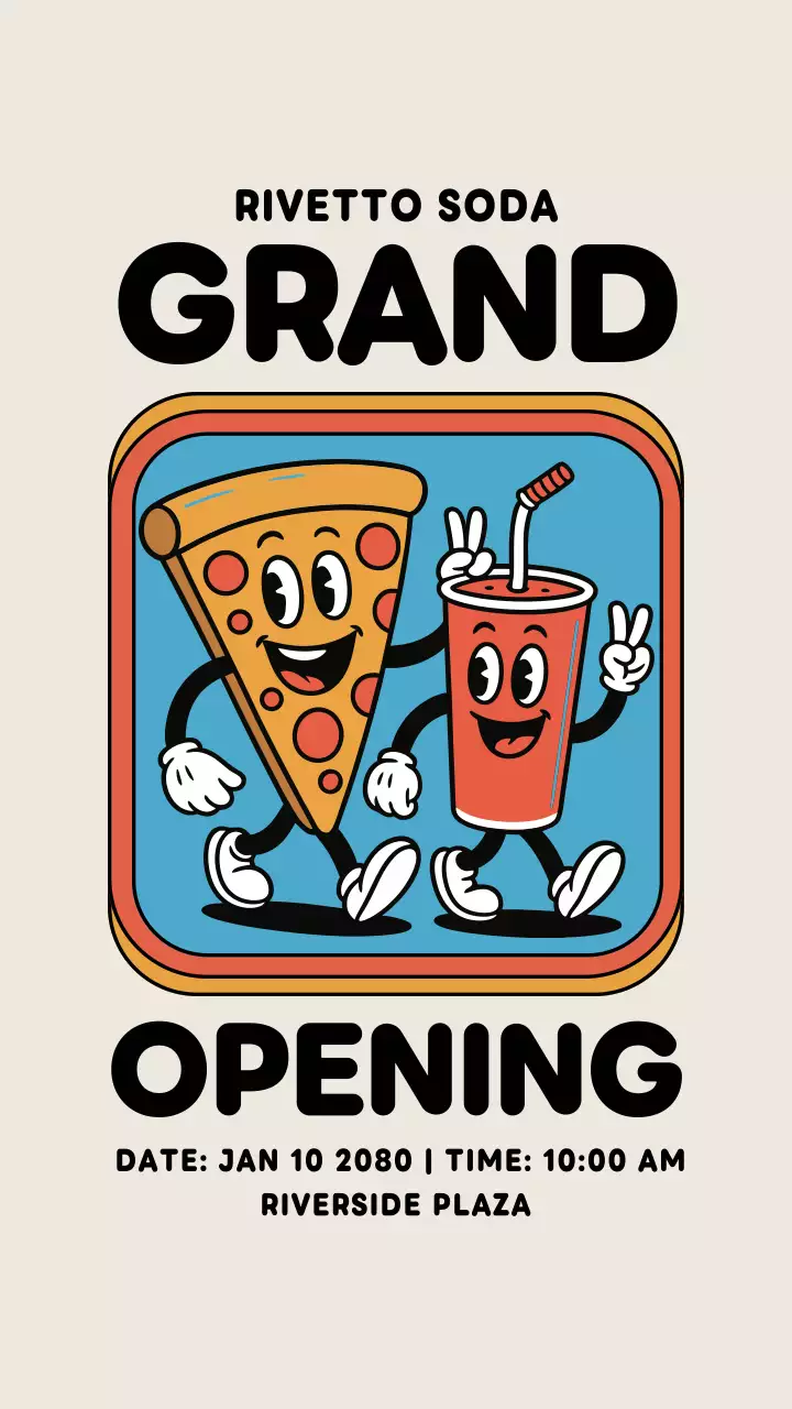 Anúncio do restaurante Bege Retro - História do Instagram