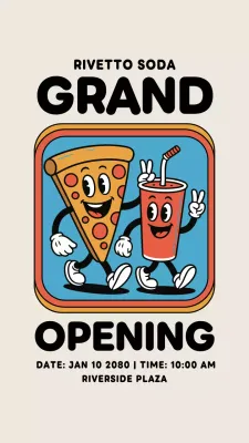 Anúncio do restaurante Bege Retro - História do Instagram