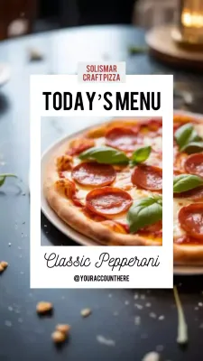 Red Classic Pizza Menu Instagram Post
