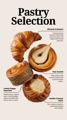 Beige Elegant Pastry Menu Instagram Post