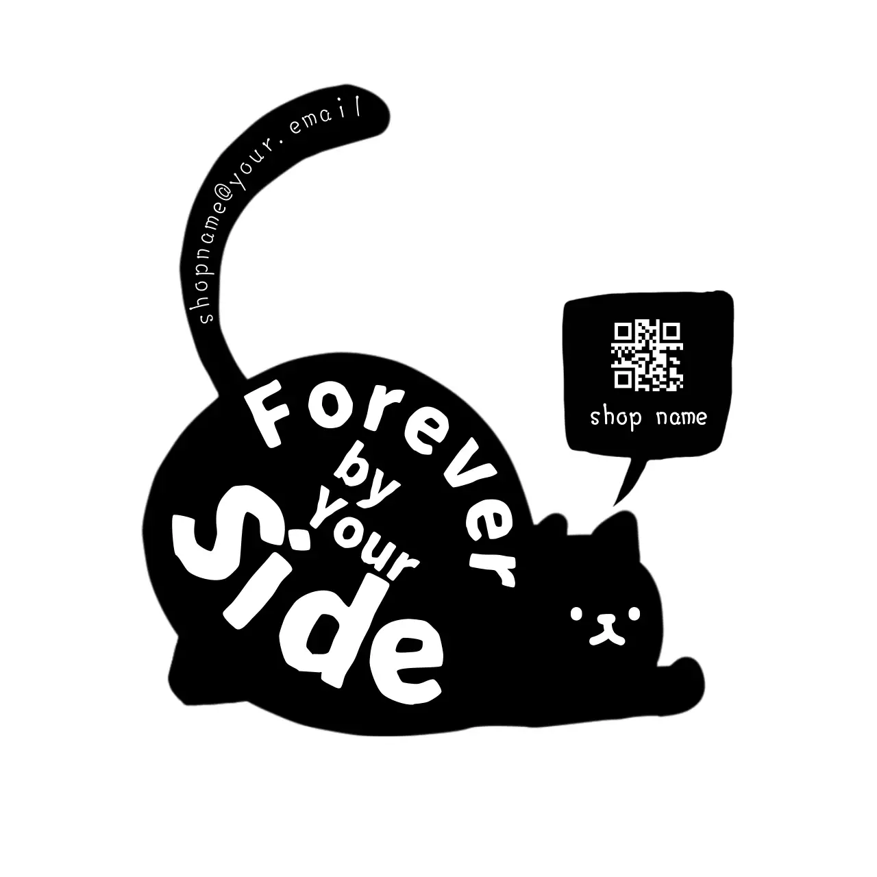 黒 シンプル ペット ロゴ イラスト