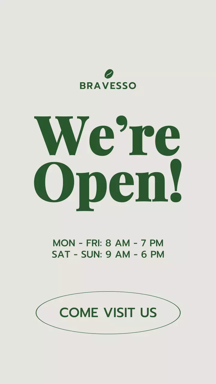 Green Modern Business Announcement