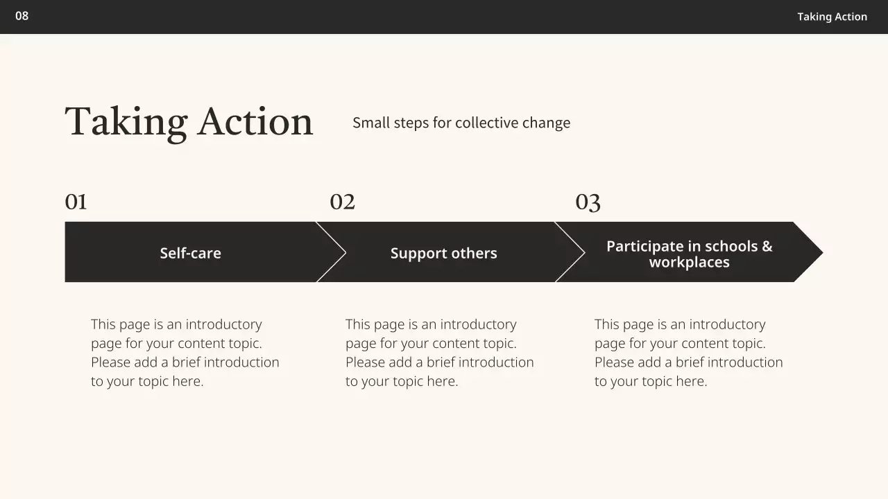 Beige Minimalist Mindfulness Guide Presentation