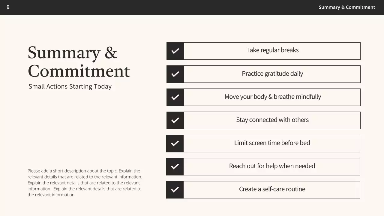 Beige Minimal Self-Care Guide