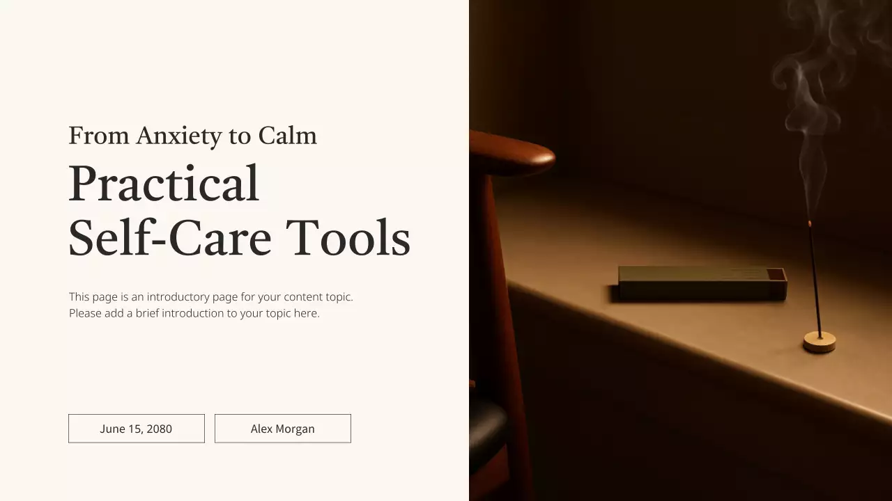 Beige Minimal Self-Care Guide