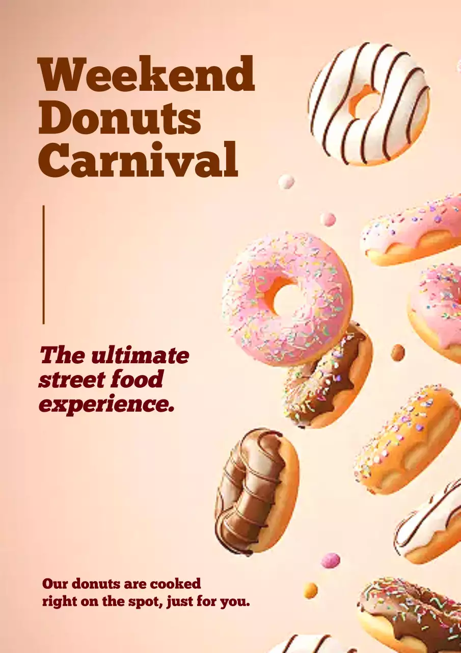 Beige Trendy Food Promotion Poster