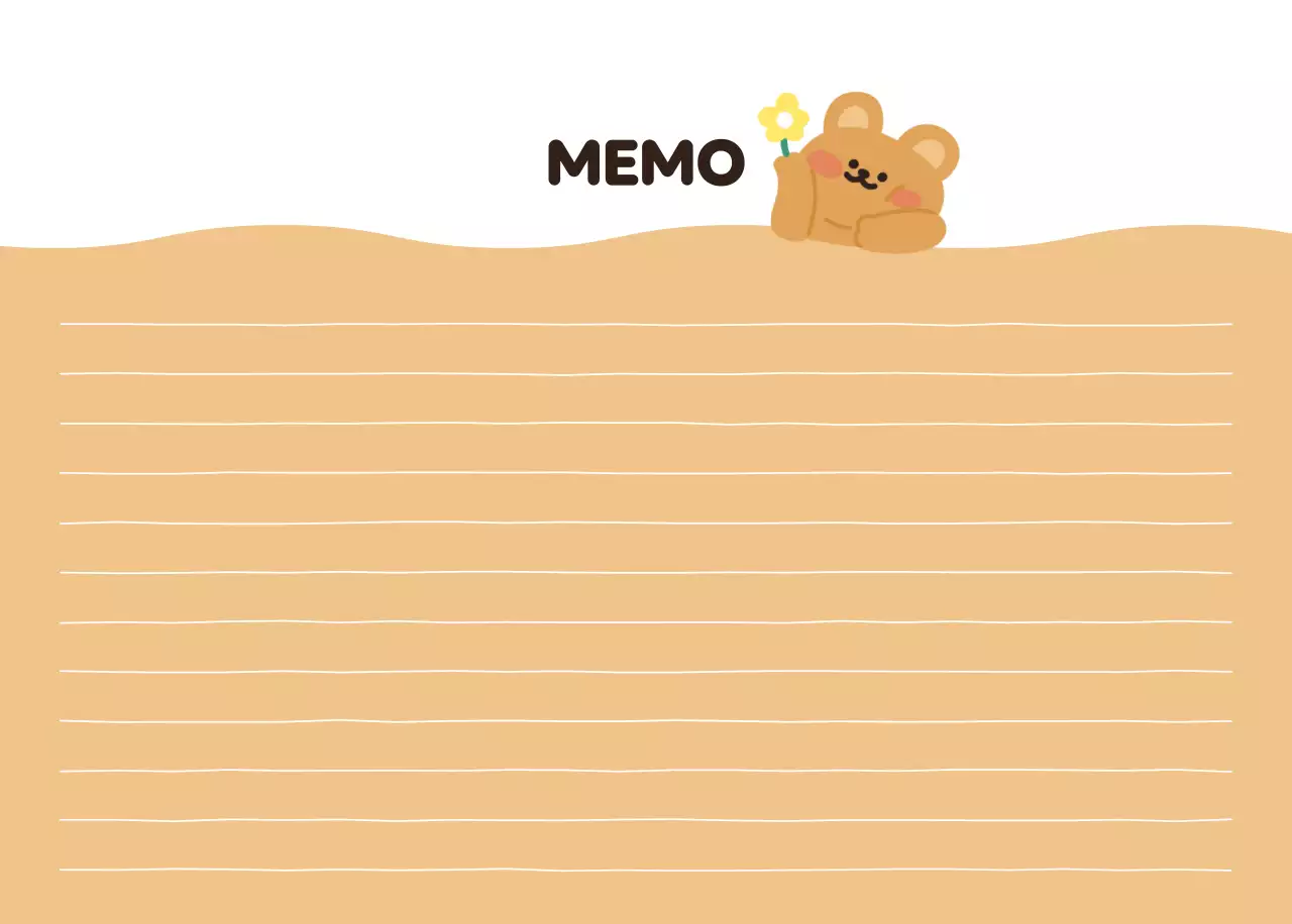 茶色とベージュの可愛らしい2025年カレンダー