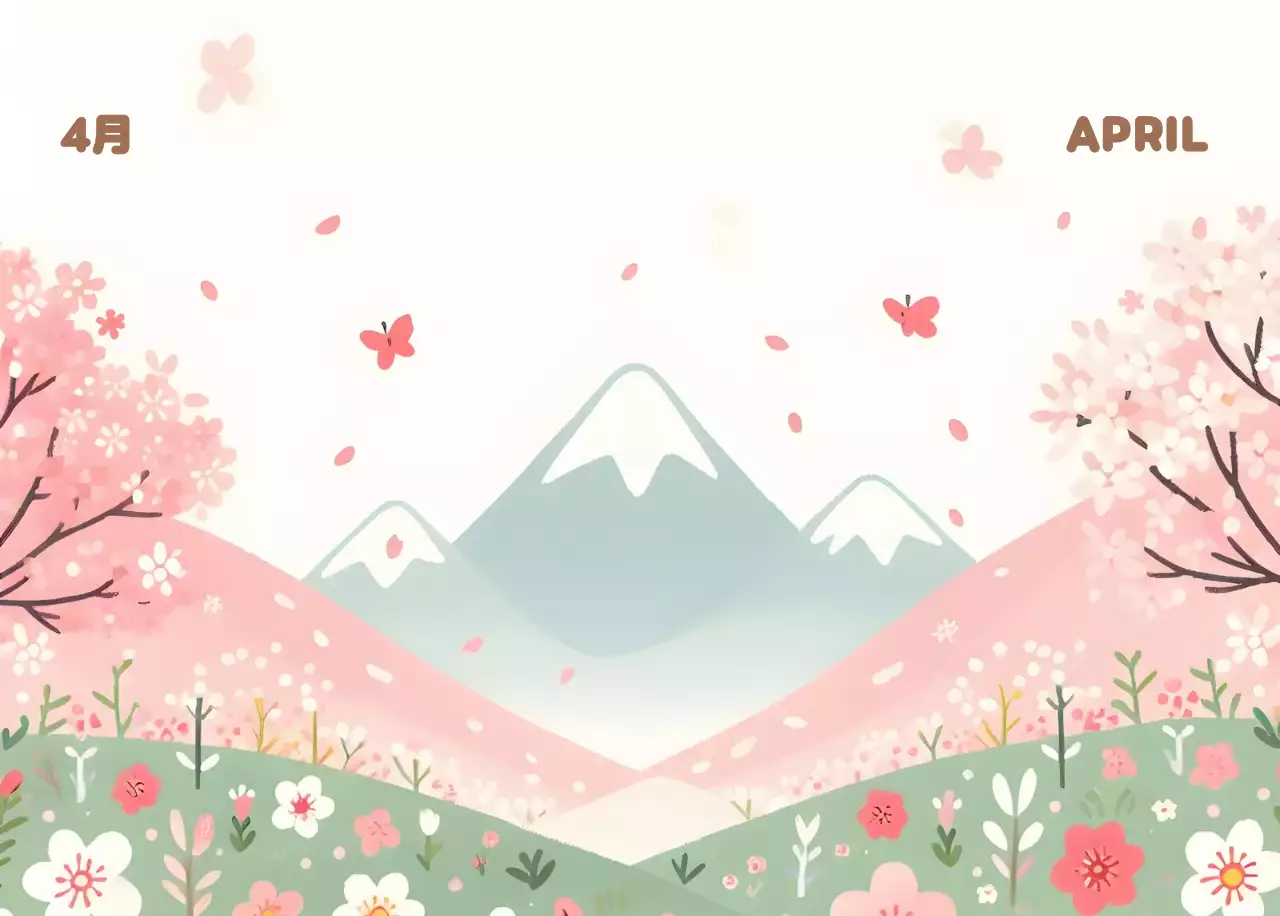 茶色とベージュの可愛らしい2025年カレンダー