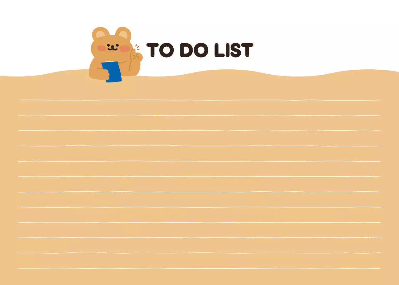 茶色とベージュの可愛らしい2025年カレンダー