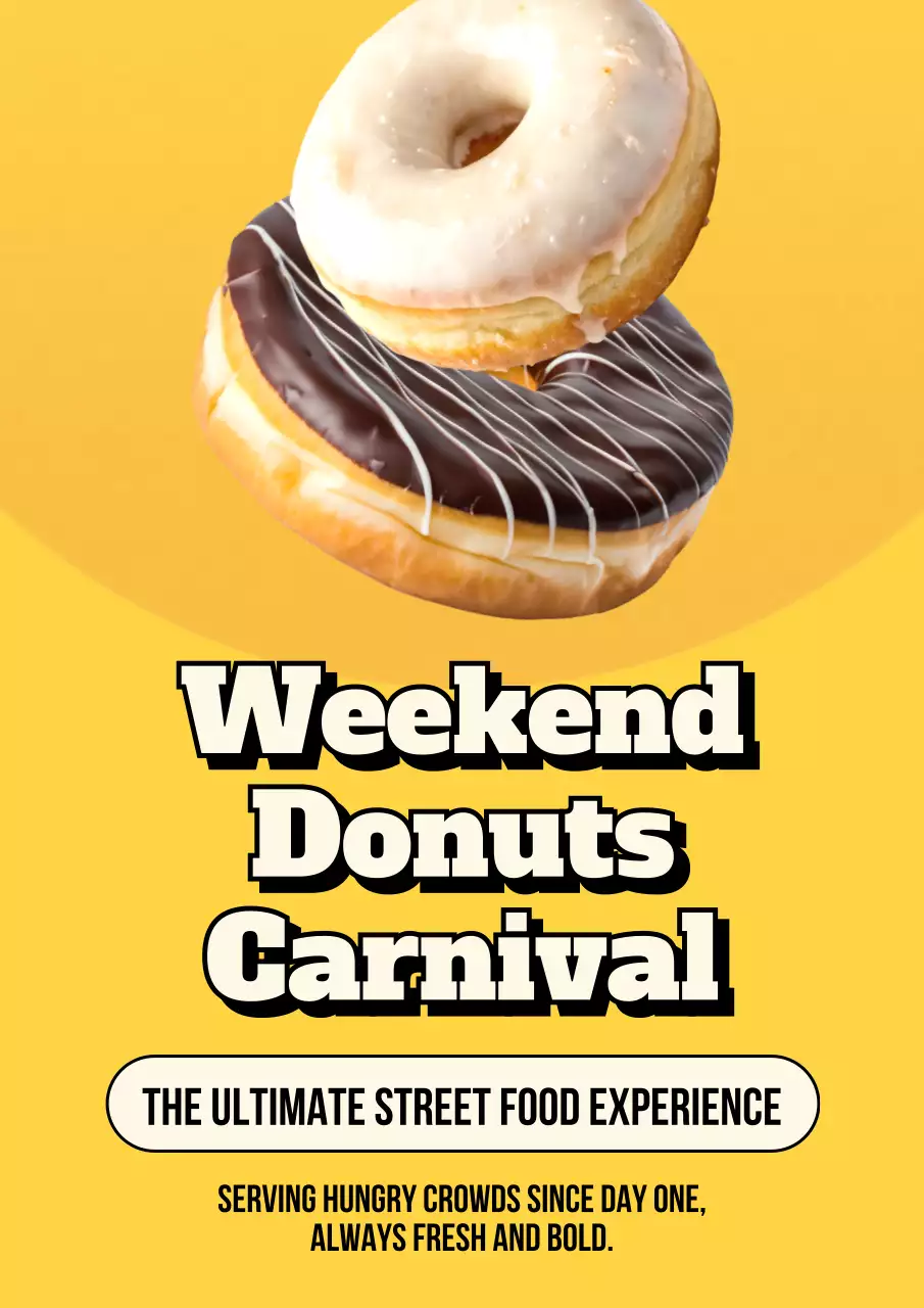 Yellow Retro Food Advertisement Poster