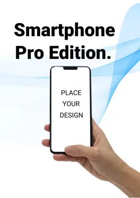 white modern smartphone advertisement
