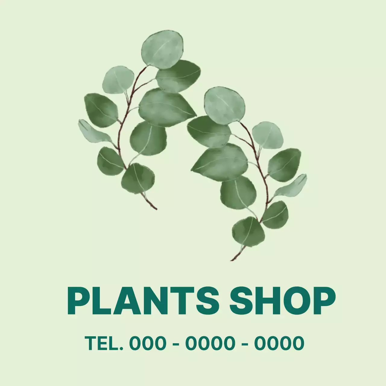 민트 심플 식물 가게 홍보