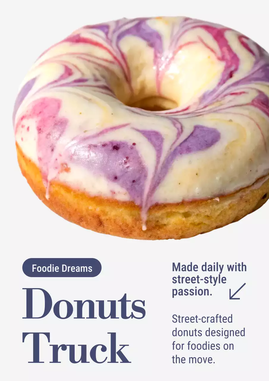 Colorful Modern Donuts Advertisement Promotion Poster