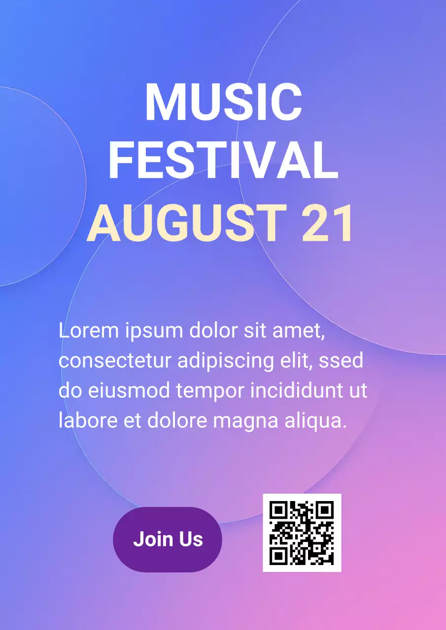 purple modern music event invitation