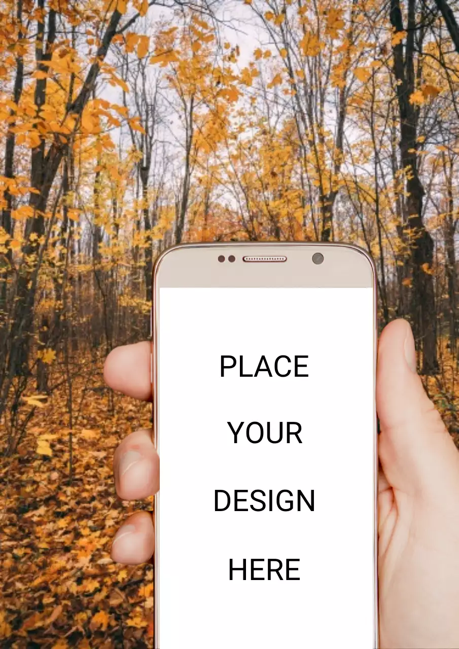 orange rustic smartphone advertisement