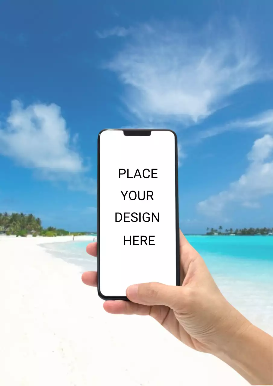 blue minimal smartphone advertisement