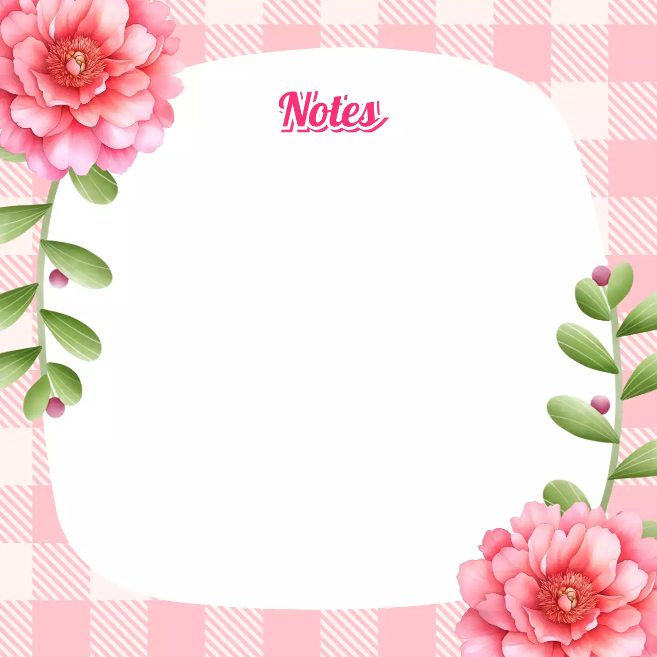 Perencana Catatan Bunga Merah Muda